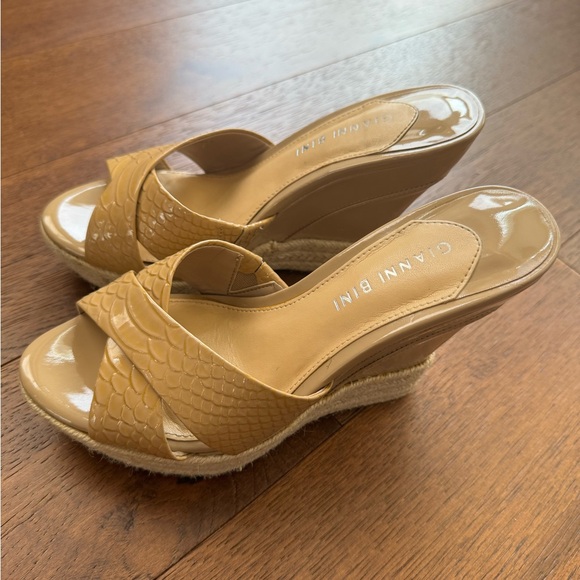Nude wedge sandals by in size 6.5US. Used twice, in like new condition. - Picture 5 of 7